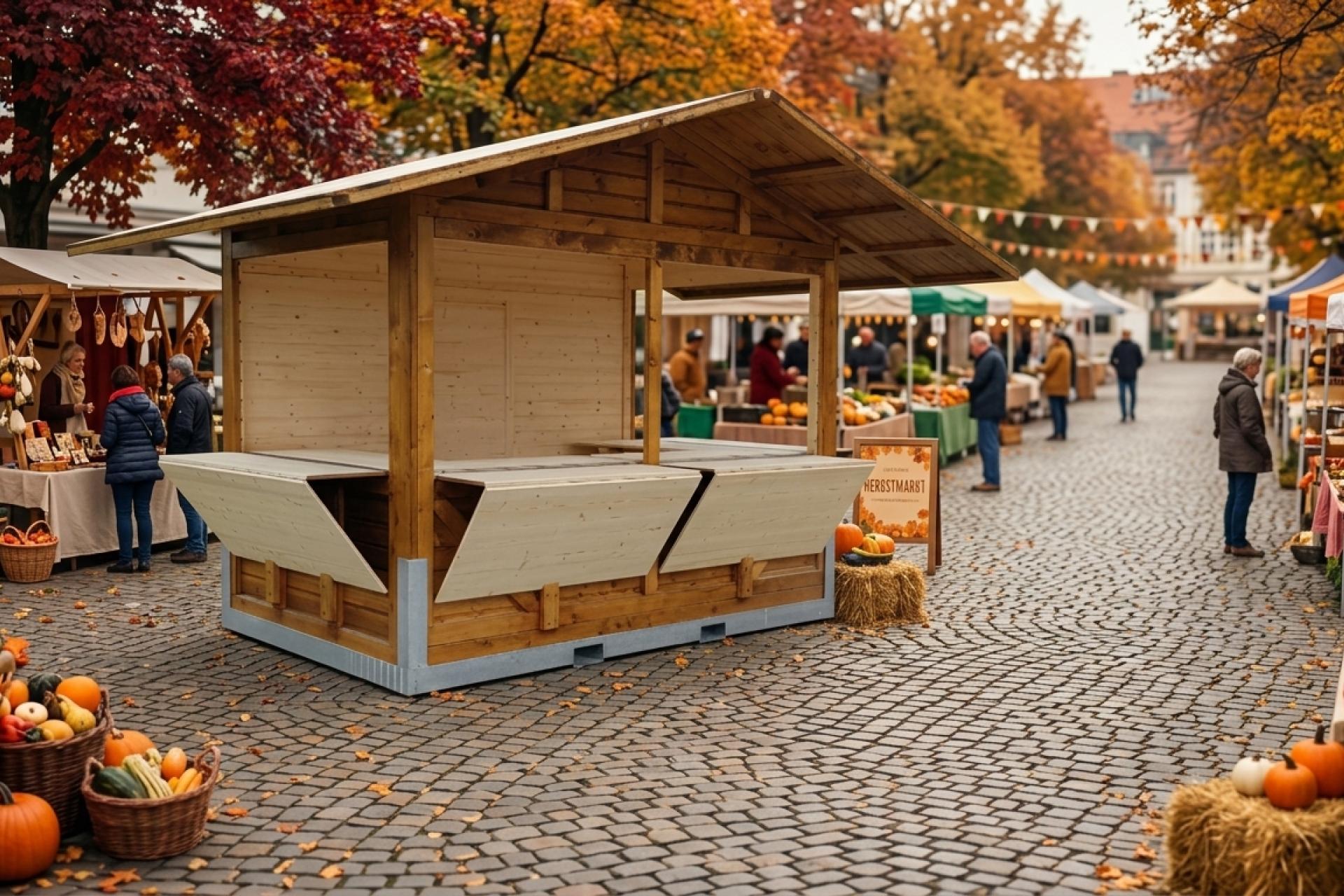 Klappbare 300 Hütte auf dem Wochenmarkt