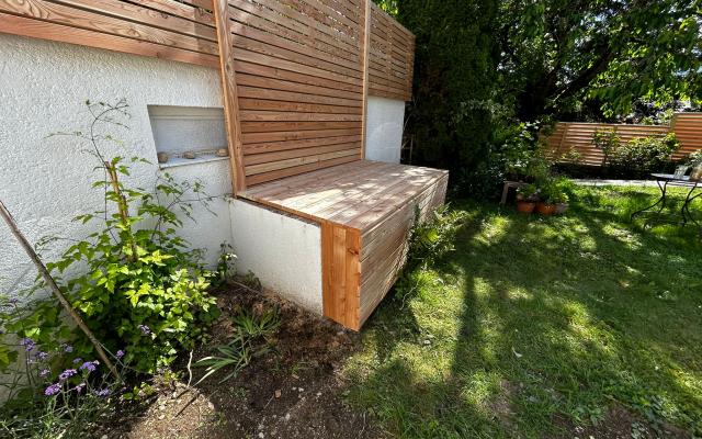 Sichtschutz mit Verbau