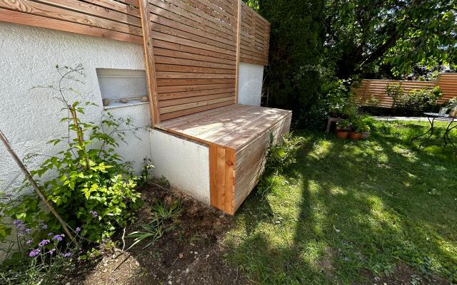 Sichtschutz mit Verbau