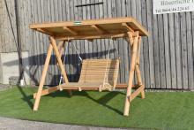 Hollywoodschaukel mit Pultdach & Relaxliege