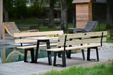 Alpenvorland Garnitur bei Teich