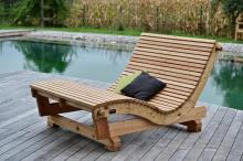 SiHo Relaxliege in La¨rche mit Kantholzunterbau (3)