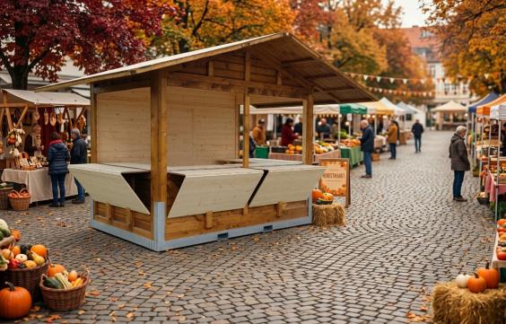 Klappbare 300 Hütte auf dem Wochenmarkt