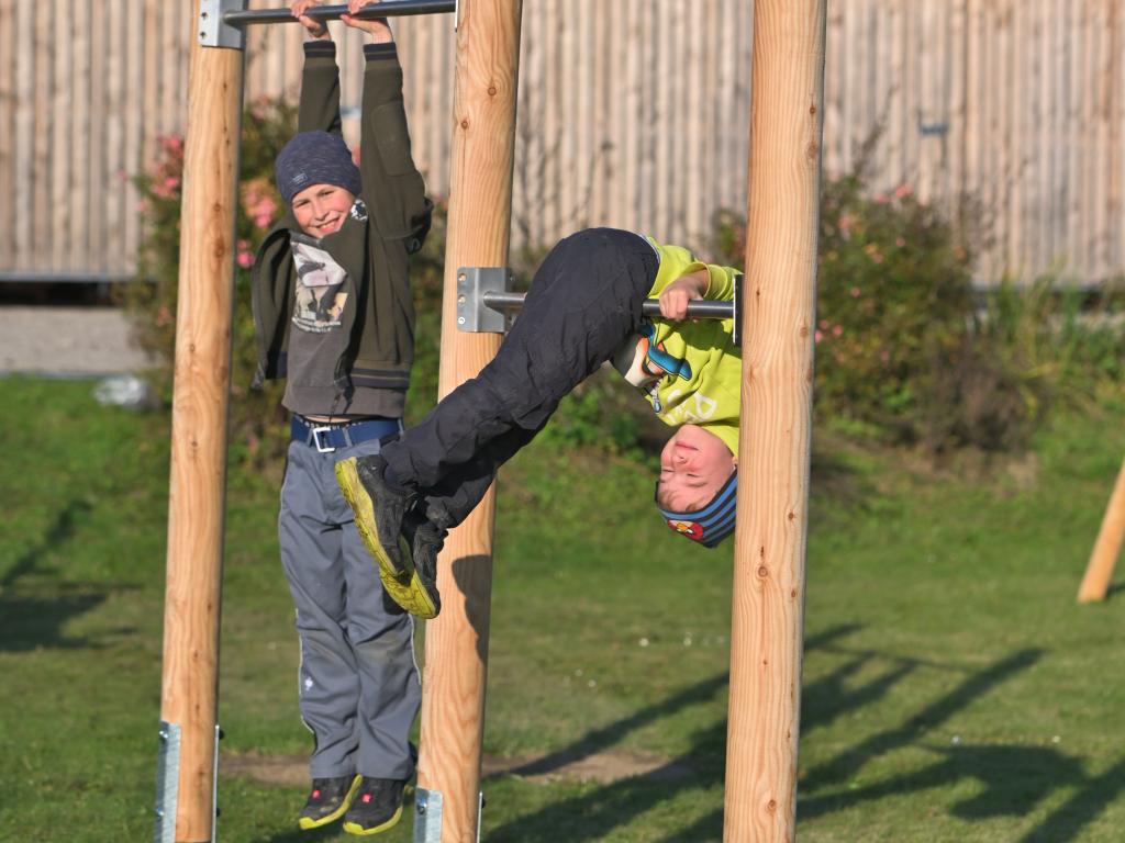 Reck Kombination aus Lärche mit Kindern