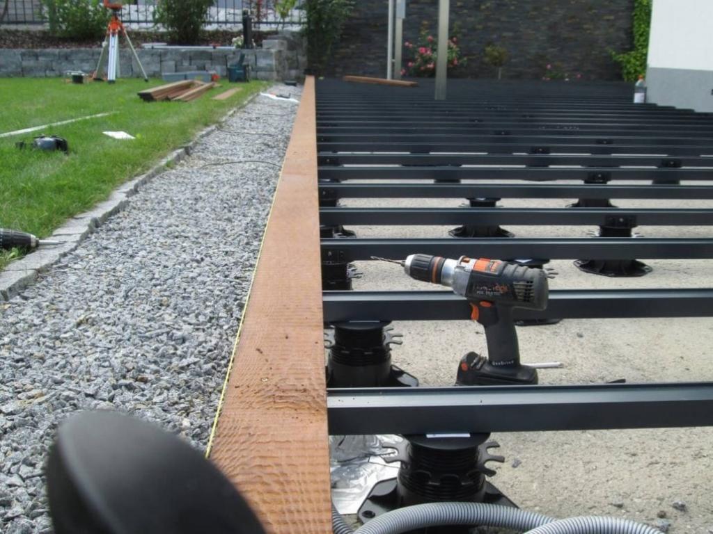 Terrasse Lärche Untergrund