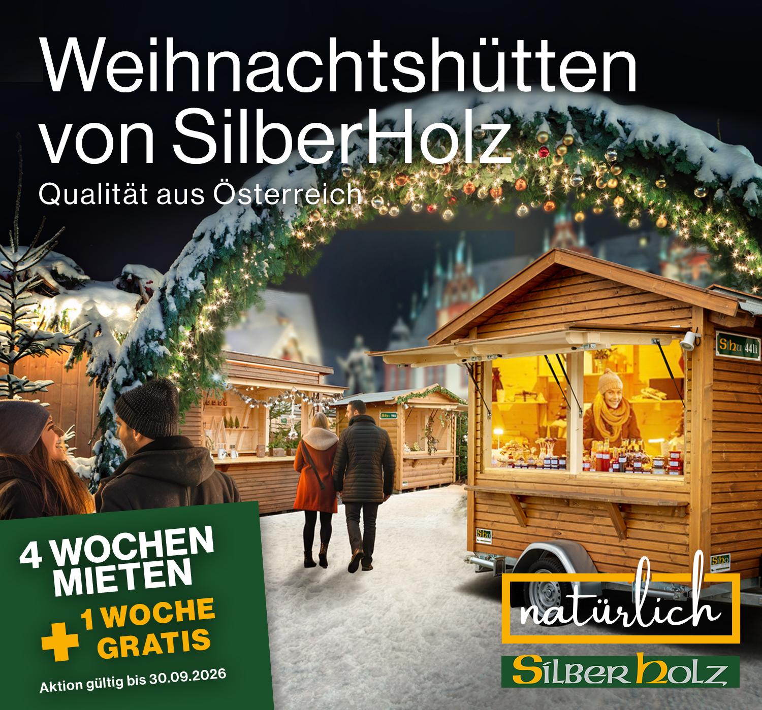 Weihnachtshütten SilberHolz
